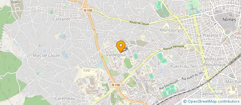 localisation de l'entreprise ASSOC JEUNESSE RONAA  NIMES