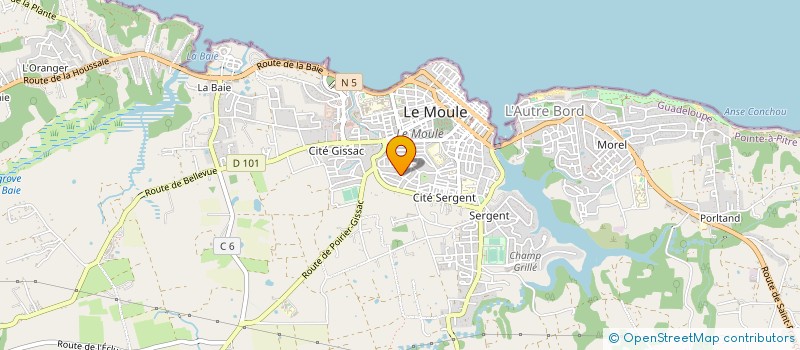 localisation de l'entreprise ASSOC JEUX SPORTS LOISIRS à LE MOULE
