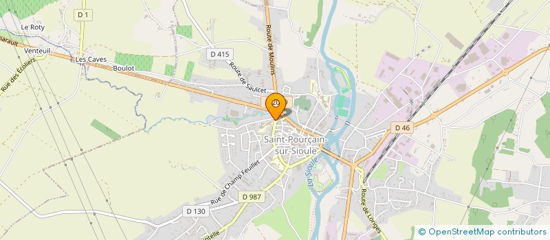 localisation de l'entreprise ASSOC JOURNAL PAYS ST POURCAIN S SIOULE  SAINT-POURCAIN-SUR-SIOULE