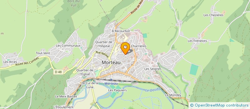 localisation de l'entreprise ASSOC JUDO CLUB VAL DE MORTEAU  MORTEAU
