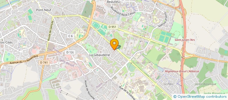 localisation de l'entreprise ASSOC KOOM BALA à POITIERS