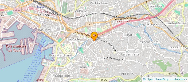 localisation de l'entreprise ASSOC L ENFANCE DE L ART  TOULON