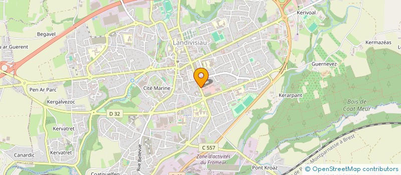 localisation de l'entreprise ASSOC LANDI ENDURANCE EQUESTRE  LANDIVISIAU