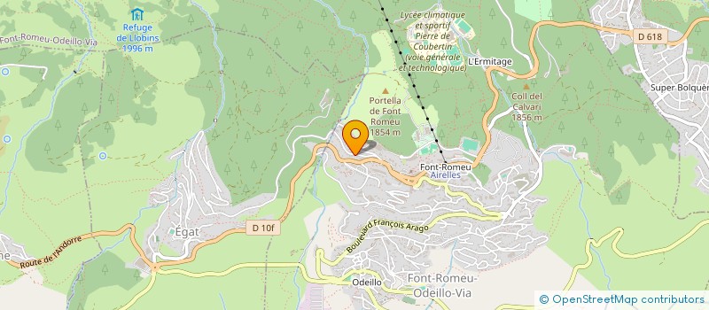 localisation de l'entreprise ASSOC LAS TORRES LAS ROCAS  FONT-ROMEU-ODEILLO-VIA