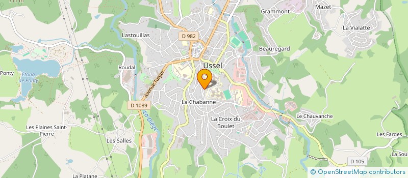 localisation de l'entreprise ASSOC LE CAVALIER DES BRUYERES à USSEL