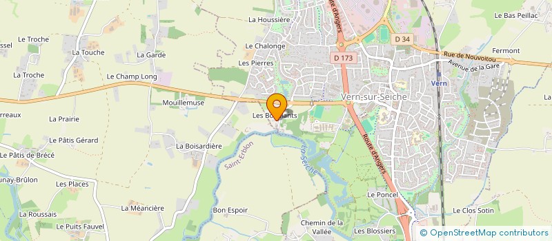 localisation de l'entreprise ASSOC LE MILIEU  VERN-SUR-SEICHE