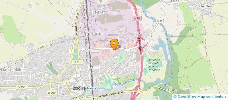 localisation de l'entreprise ASSOC LE SAMOURAI  ISSOIRE