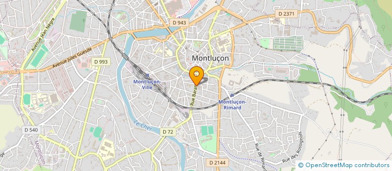 localisation de l'entreprise ASSOC LE VOYAGE AU COEUR DE L'OLYMPISME à MONTLUCON