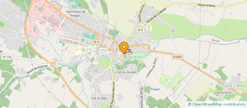 localisation de l'entreprise ASSOC LES AMIS DE BAZADAIS  BAZAS