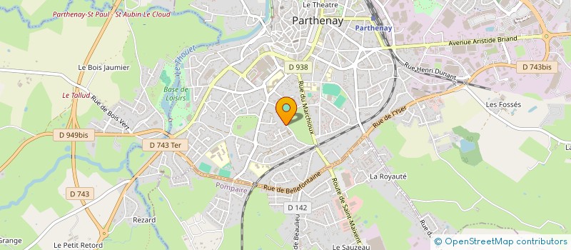 localisation de l'entreprise ASSOC LES AMIS DE GATINE FM  PARTHENAY