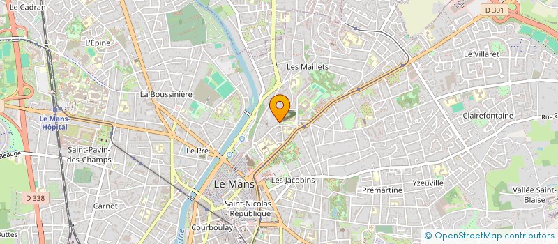 localisation de l'entreprise ASSOC LES AMIS DE L ABBAYE SAINT VINCENT  LE MANS