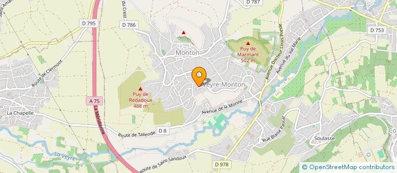 localisation de l'entreprise ASSOC LES AMIS DE NOTRE DAME DE MONTON  VEYRE-MONTON