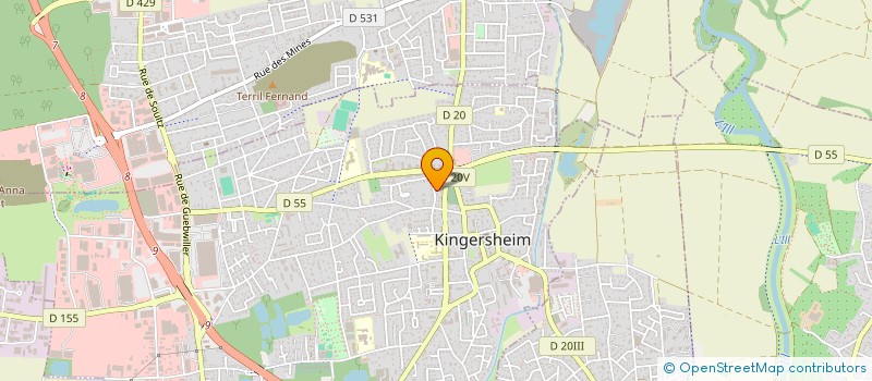 localisation de l'entreprise ASSOC LES AMIS DU COLLEGE DANIEL  KINGERSHEIM