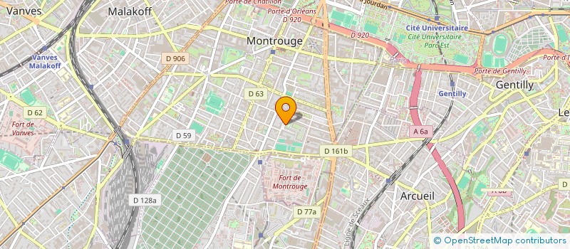 localisation de l'entreprise ASSOC LES AMIS DU TAE KWONDO MONTROUGE à MONTROUGE