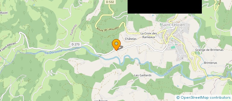 localisation de l'entreprise ASSOC LES ARCHERS DU HAUT VIVARAIS  SAINT-FELICIEN