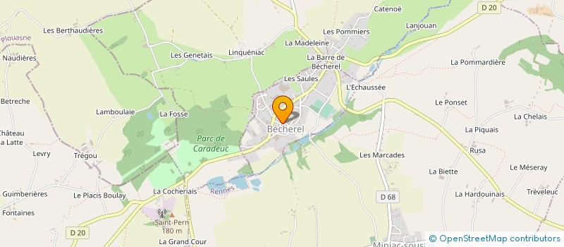 localisation de l'entreprise ASSOC LES ATELIERS DU POSSIBLE  BECHEREL