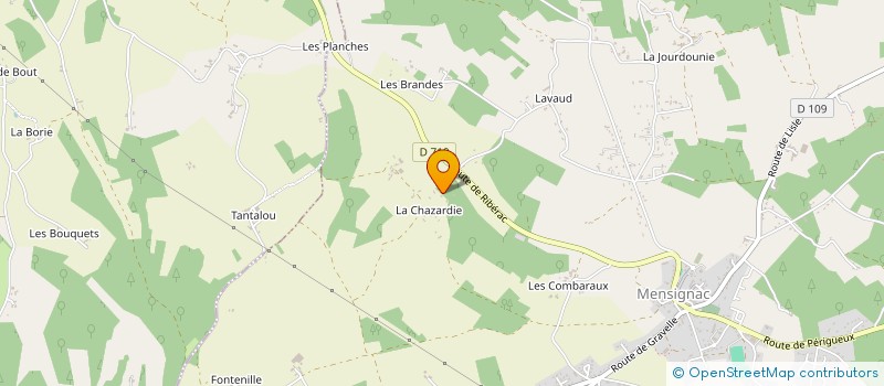 localisation de l'entreprise ASSOC LES BOUTS DE CHOUX  MENSIGNAC