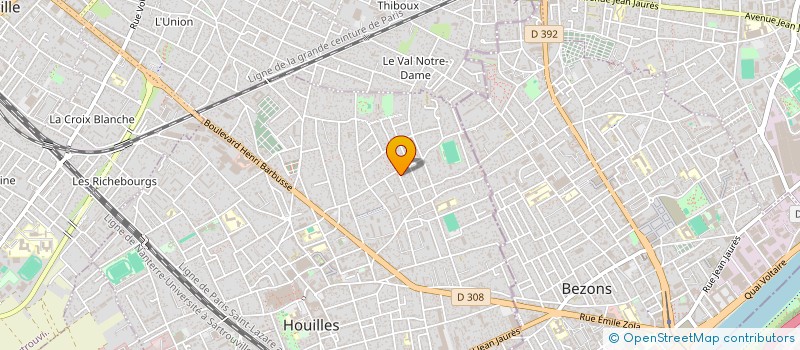 localisation de l'entreprise ASSOC LES CHEMINS DE L A.B.C  HOUILLES