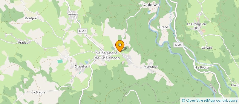 localisation de l'entreprise ASSOC LES HABITANTS DE CHALENCON  SAINT-ANDRE-DE-CHALENCON