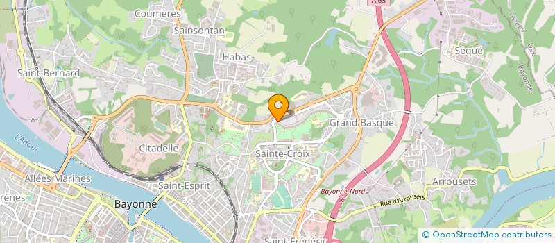 localisation de l'entreprise ASSOC LES JEUNES DES HAUTS DE STE CROIX à BAYONNE