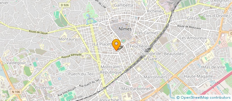 localisation de l'entreprise ASSOC LES QUAT Z ARTS  NIMES