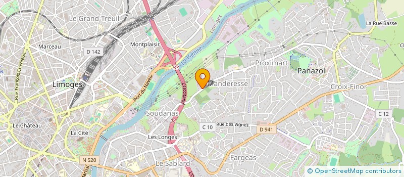 localisation de l'entreprise ASSOC LES UTILISATEURS DE L'ESPACE DE RESTAURATION DU SAFRAN à PANAZOL