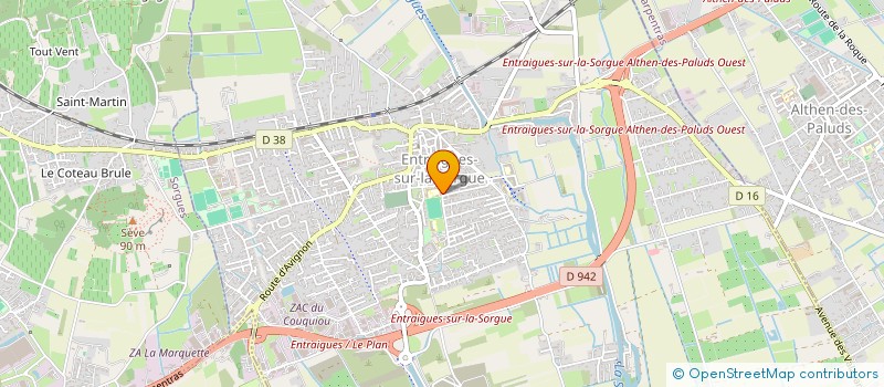 localisation de l'entreprise ASSOC LOCALE AIDE DOMICILE MILIEU RURAL  ENTRAIGUES-SUR-LA-SORGUE