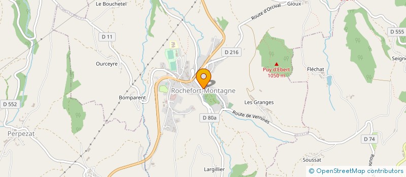 localisation de l'entreprise ASSOC LOCALE AIDE DOMICILE MILIEU RURAL à ROCHEFORT-MONTAGNE