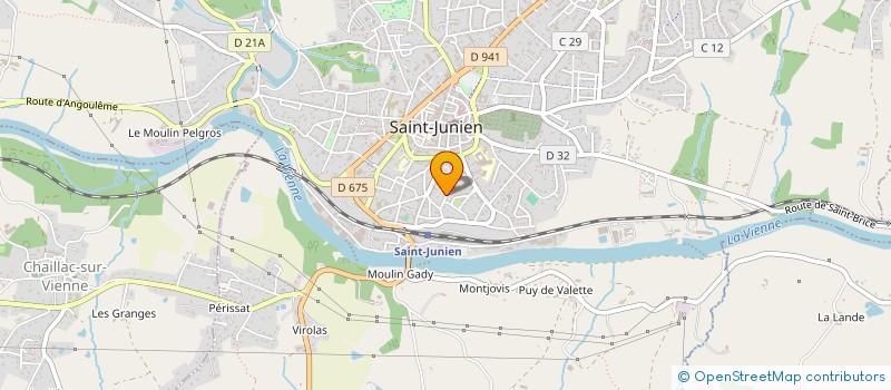 localisation de l'entreprise ASSOC LOCALE D'INSERTION EN ZONES EMPLOI à SAINT-JUNIEN