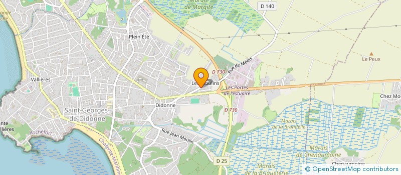 localisation de l'entreprise ASSOC LOCALE POUR LE CULTE DES TEMOINS DE JEHOVAH ROYAN  SAINT-GEORGES-DE-DIDONNE