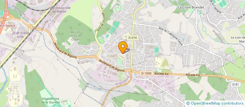 localisation de l'entreprise ASSOC LOCALE TOURISME TRAVAIL à ANGOULEME