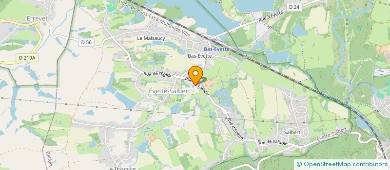 localisation de l'entreprise ASSOC LOISIRS ENFANTS à EVETTE-SALBERT