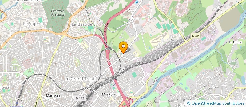 localisation de l'entreprise ASSOC LOISIRS ET INTEGRATIONS SOCIALES à LIMOGES