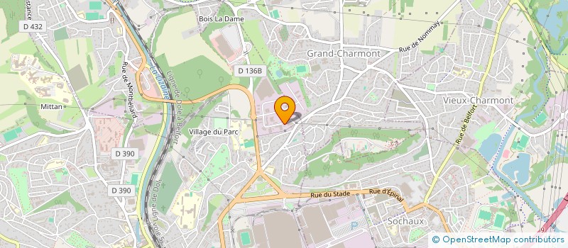 localisation de l'entreprise ASSOC LOISIRS VOYAGES HEXAGONE  MONTBELIARD
