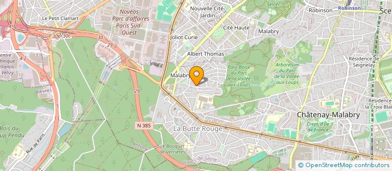 localisation de l'entreprise ASSOC LUTHERIENNE THEOLOGIQU 5  CHATENAY-MALABRY