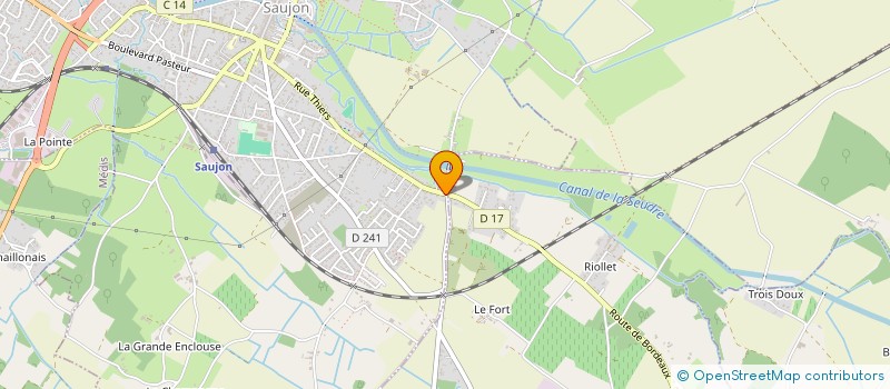 localisation de l'entreprise ASSOC MAI MUSICAL PAYS SAUJONNAIS  SAUJON