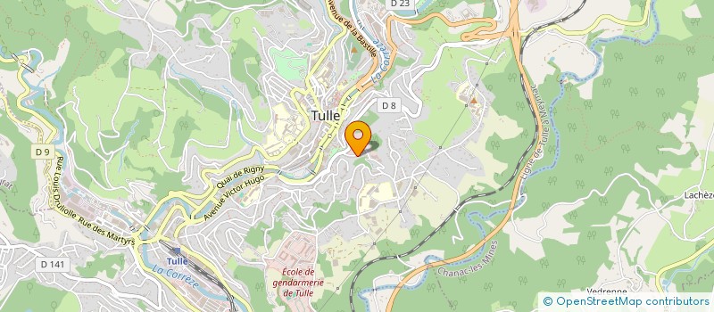 localisation de l'entreprise ASSOC MAIRES DE LA CORREZE  TULLE