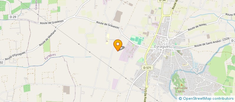 localisation de l'entreprise ASSOC MAISON FAMIL RURALE EDUCA ORIENTAT  EYRAGUES