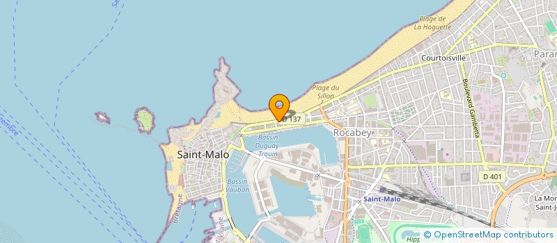 localisation de l'entreprise ASSOC MALOUINE DE SAUVEGARDE DU PATRIMOINE ET DU PAYSAGE  SAINT-MALO