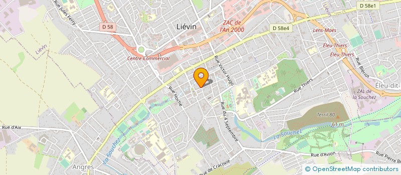 localisation de l'entreprise ASSOC MANDAT AIDE PERSONNES AGEES & HAND  LIEVIN