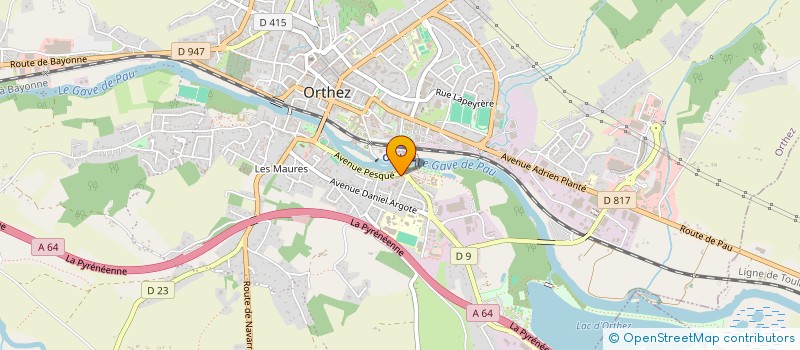 localisation de l'entreprise ASSOC MEDEC TRAVAIL REG ORTHEZ à ORTHEZ
