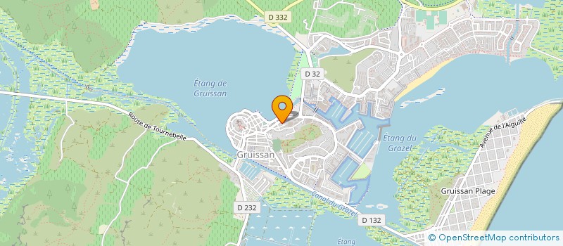 localisation de l'entreprise ASSOC MEDITER ARTE MEDITERRANEO  GRUISSAN