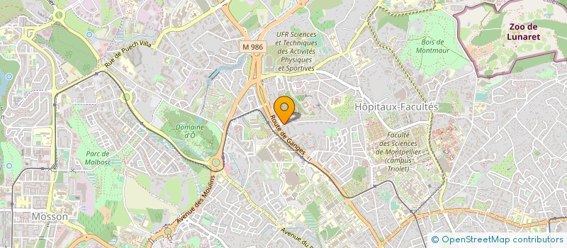 localisation de l'entreprise ASSOC MERIDIENS à MONTPELLIER