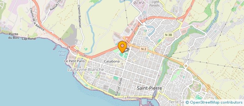 localisation de l'entreprise ASSOC MERIDIONALE DE TENNIS à SAINT-PIERRE