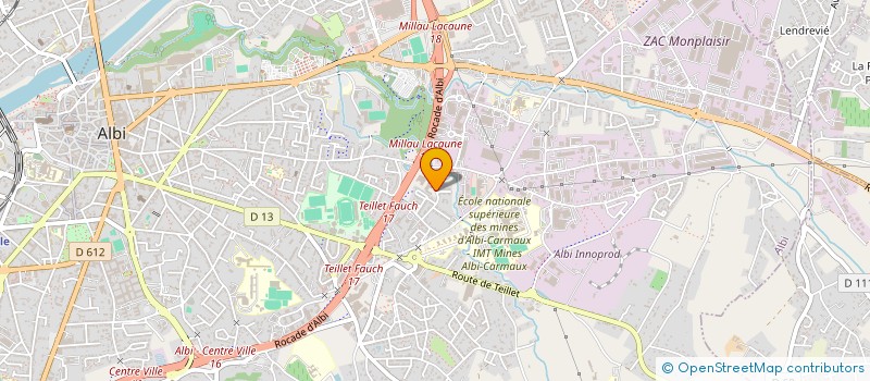 localisation de l'entreprise ASSOC MONITEURS SECOURISME SAPEURS POMPI à ALBI