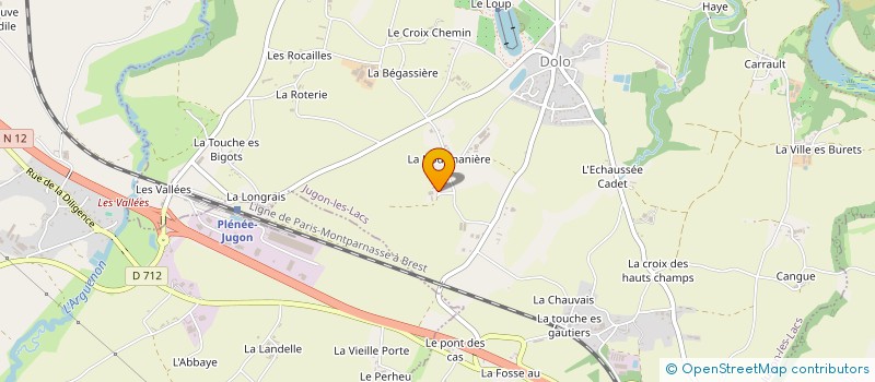 localisation de l'entreprise ASSOC MUSIC CANTON JUGON LACS  JUGON-LES-LACS