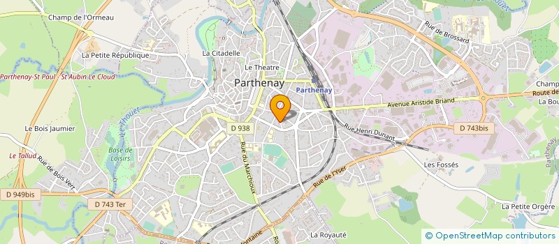 localisation de l'entreprise ASSOC MUSICALE DE PARTHENAY  PARTHENAY