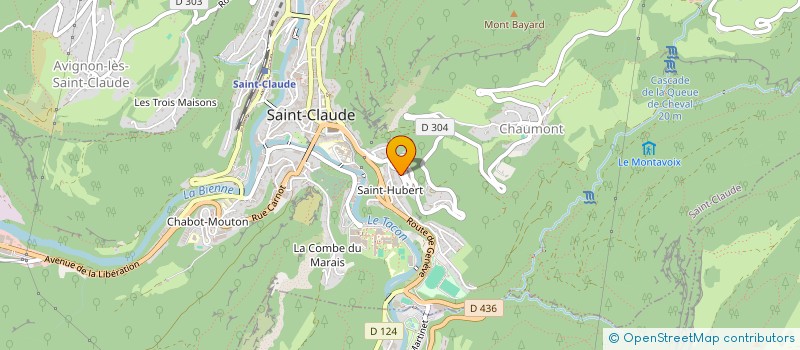 localisation de l'entreprise ASSOC NATIONALE ANCIENS COMBATTANTS RESISTANCE SAINT CLAUDE  SAINT-CLAUDE