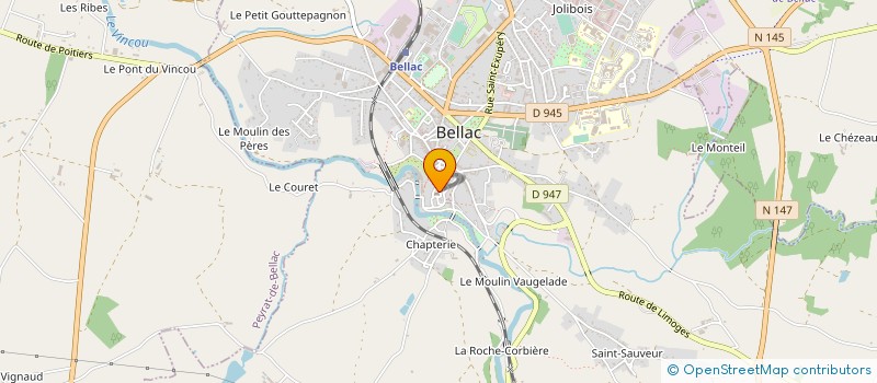 localisation de l'entreprise ASSOC NOTRE DAME à BELLAC