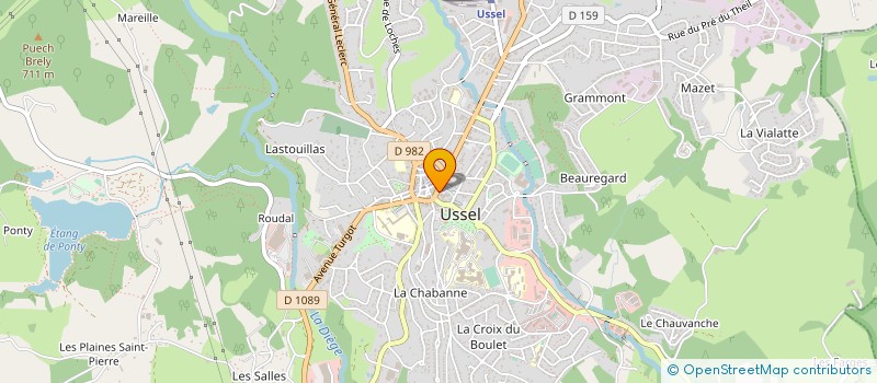 localisation de l'entreprise ASSOC NOTRE DAME EYGURANDE à USSEL